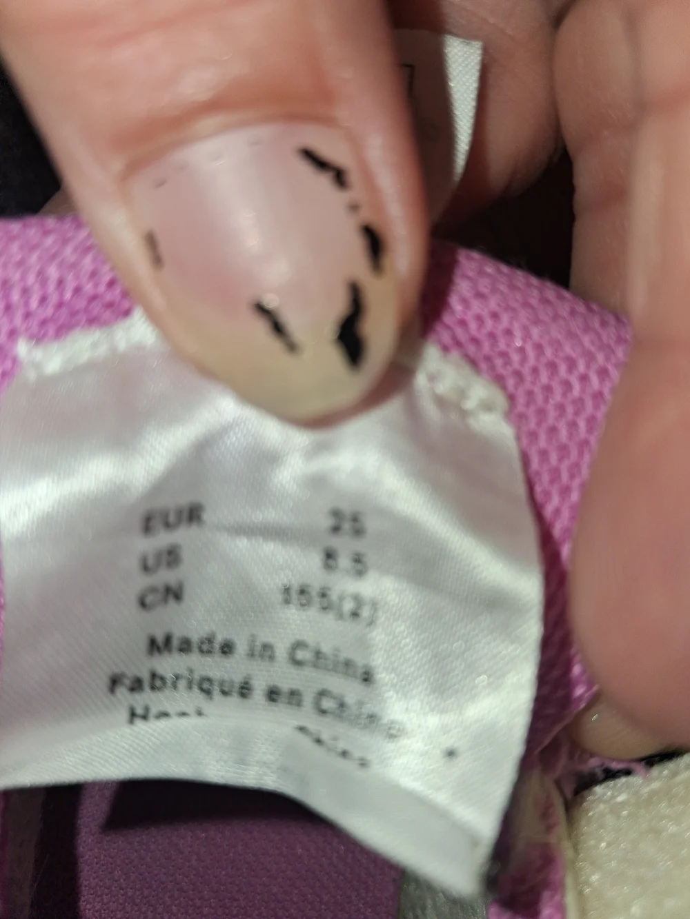 H&M Kids White & Pink Stitch Graphic Slip-On Sneakers